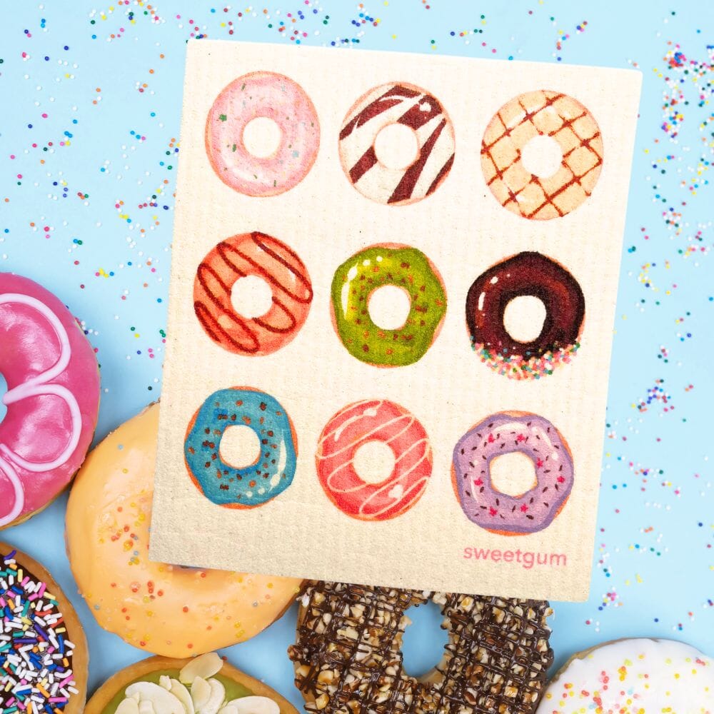 Nine Donuts Swedish dishcloth by sweetgum home, LLC - main product image for Resin Society