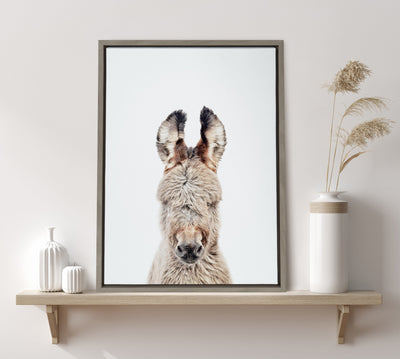 Sylvie Animal Studio Burro Portrait Framed Canvas by Amy Peterson Art Studio