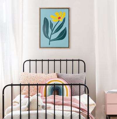 Sylvie Yellow Flower Framed Canvas by kateandlaurel - product image 4 for Resin Society