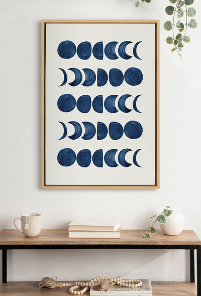 Sylvie Moon Phases Framed Canvas