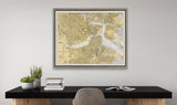 Sylvie Boston Harbor Map Framed Canvas by kateandlaurel - product image 7 for Resin Society
