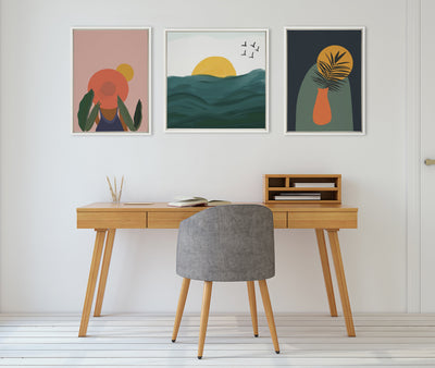Sylvie Horizon Framed Canvas by kateandlaurel - product image 5 for Resin Society