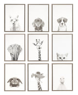 Sylvie Giraffe Framed Canvas by Simon Te of Tai Prints