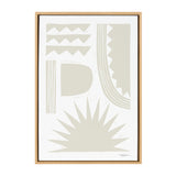 Sylvie Burst Neutral Framed Canvas by kateandlaurel - main product image for Resin Society