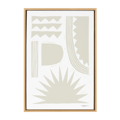 Sylvie Burst Neutral Framed Canvas by kateandlaurel - main product image for Resin Society