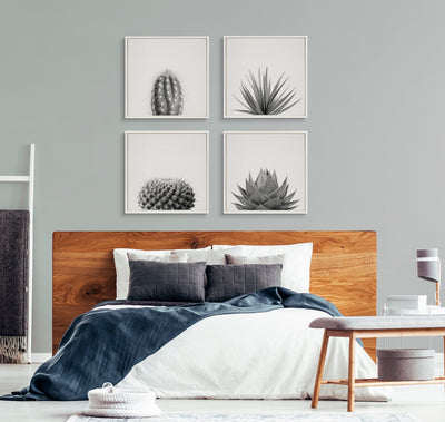 Sylvie Haze Cactus Succulent Tall Framed Canvas by kateandlaurel - product image 5 for Resin Society