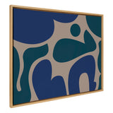 Sylvie Groovy Happy Abstract Blue and Green Framed Canvas by kateandlaurel - product image 8 for Resin Society