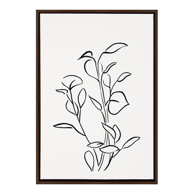Sylvie Botanical Sketch Print No 2 Framed Canvas by kateandlaurel - main product image for Resin Society