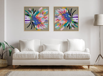 Sylvie Bright Flowers Framed Canvas by Inkheart Designs