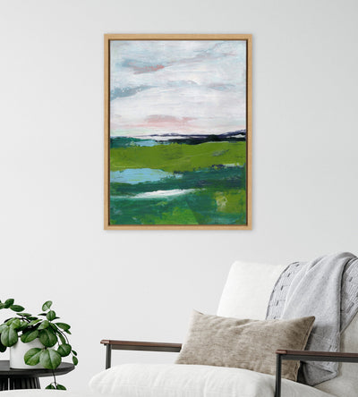 Sylvie Emerald Framed Canvas by Nikita Jariwala