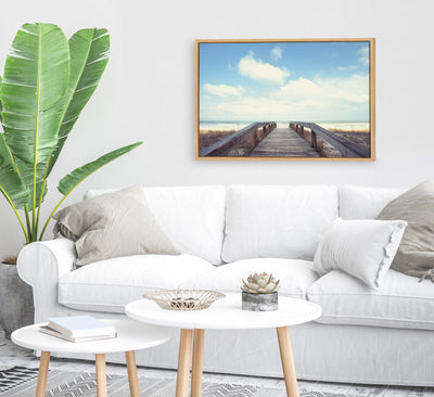 Sylvie To The Beach Framed Canvas by Matt Meyer by kateandlaurel - product image 15 for Resin Society