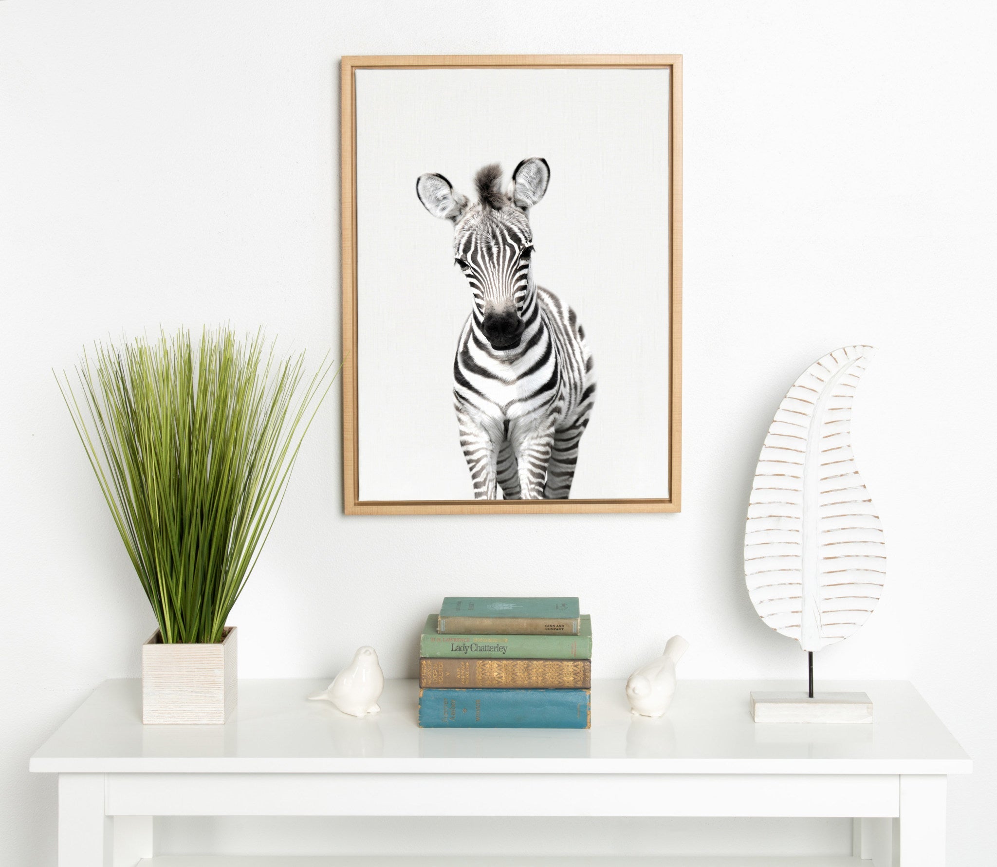 Sylvie Baby Zebra Framed Canvas by Amy Peterson by kateandlaurel - product image 5 for Resin Society
