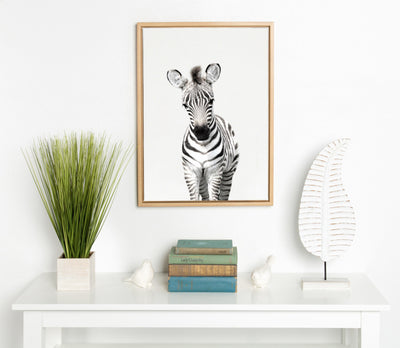 Sylvie Baby Zebra Framed Canvas by Amy Peterson by kateandlaurel - product image 5 for Resin Society