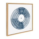 Sylvie Record Blue Framed Canvas by kateandlaurel - product image 11 for Resin Society