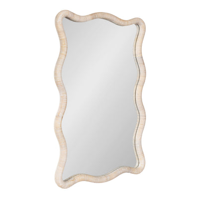 Rahfy Rattan Rectangle Scallop Mirror