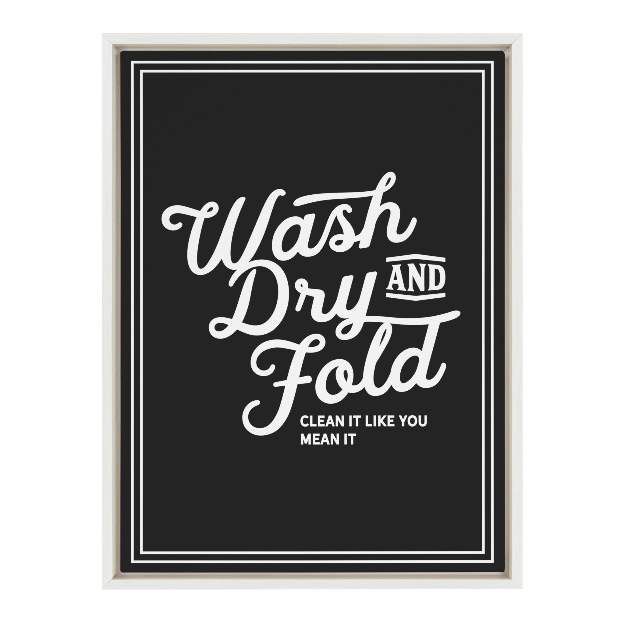 Sylvie Wash Dry and Fold Framed Canvas by kateandlaurel - main product image for Resin Society