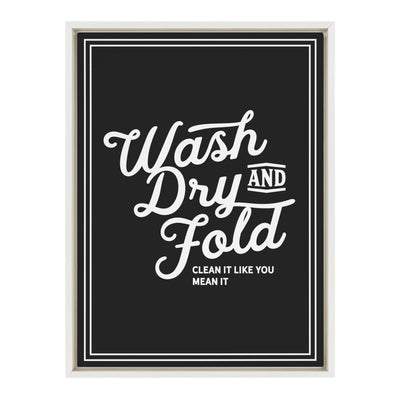 Sylvie Wash Dry and Fold Framed Canvas by kateandlaurel - main product image for Resin Society