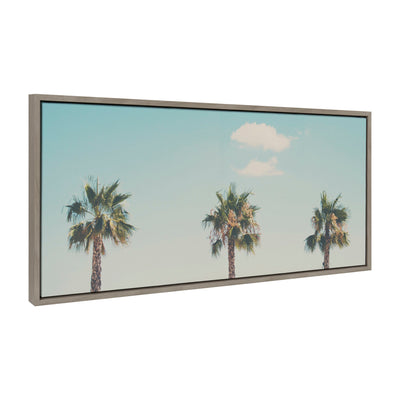 Sylvie A Trio of Palm Trees Framed Canvas by Laura Evans by kateandlaurel - product image 2 for Resin Society