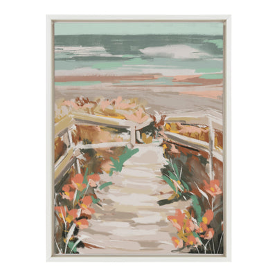Sylvie Landscape 08 Beach Framed Canvas by Annie Quigley