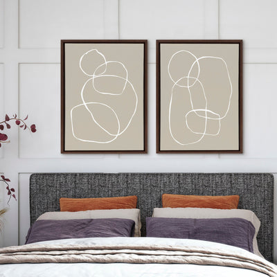 Sylvie Beige Going in Circles Framed Canvas Set by kateandlaurel - product image 4 for Resin Society