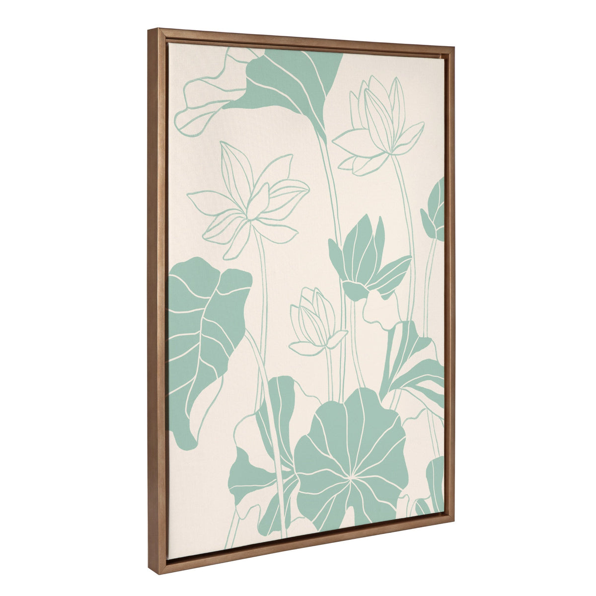 Sylvie Lotus Garden Framed Canvas by kateandlaurel - product image 2 for Resin Society