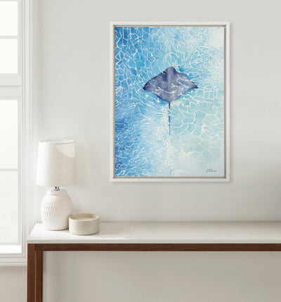 Sylvie Stingray Framed Canvas by kateandlaurel - product image 4 for Resin Society