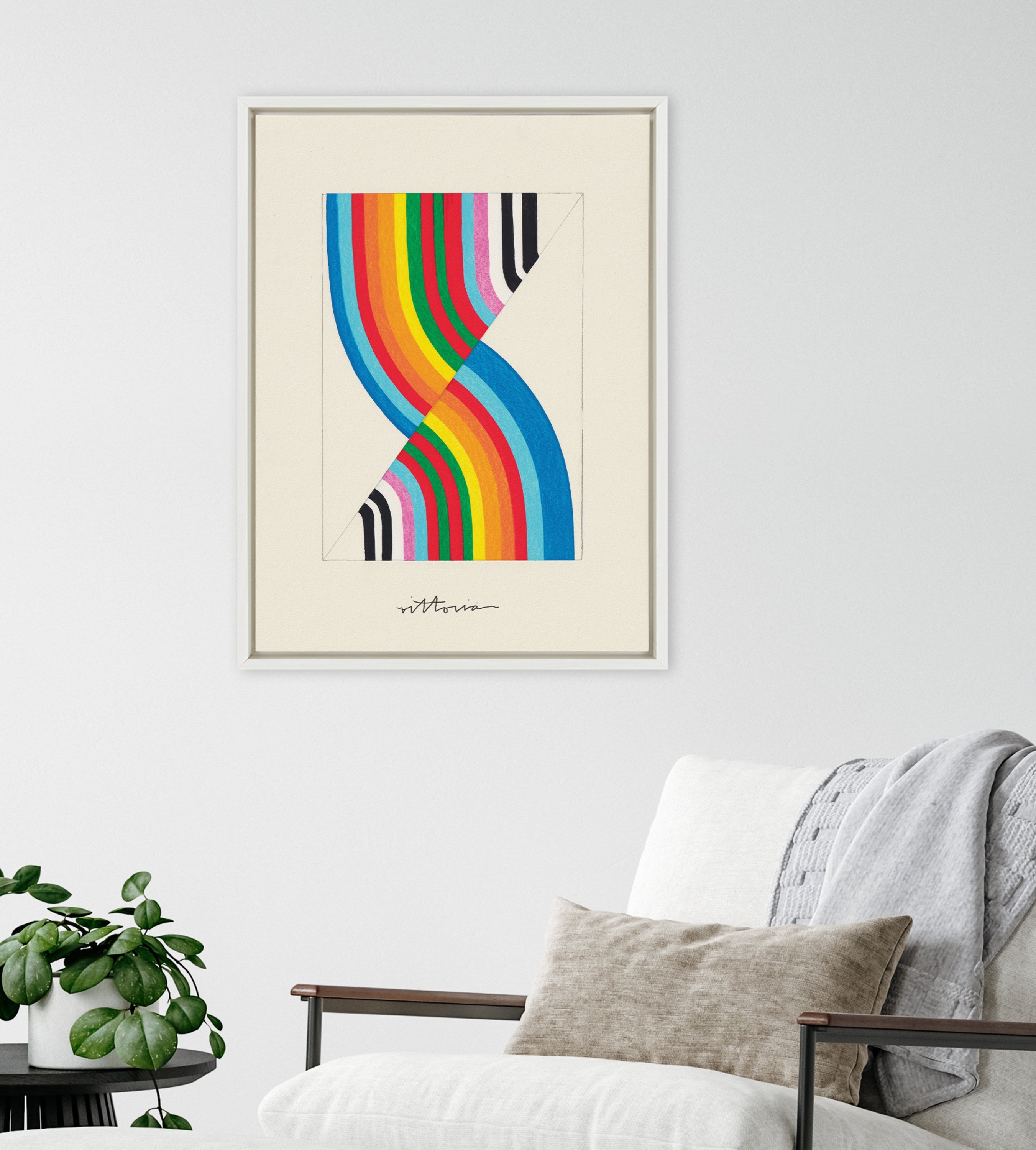 Sylvie Its Always an Almost Framed Canvas by Amber Vittoria