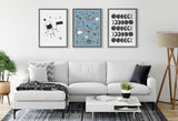 Sylvie 901 Moon Phases Black on White Framed Canvas by kateandlaurel - product image 11 for Resin Society