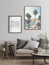 Sylvie The Palm Trees and The Boat Framed Canvas by Laura Evans by kateandlaurel - product image 6 for Resin Society