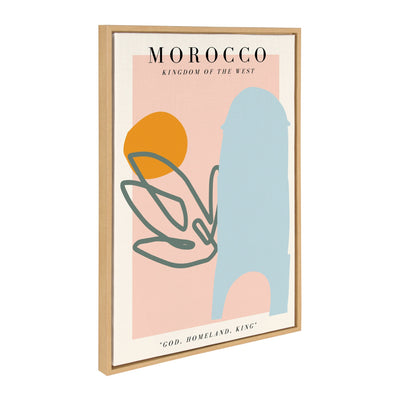 Sylvie Travel Poster Morocco No.1 Framed Canvas by kateandlaurel - product image 2 for Resin Society