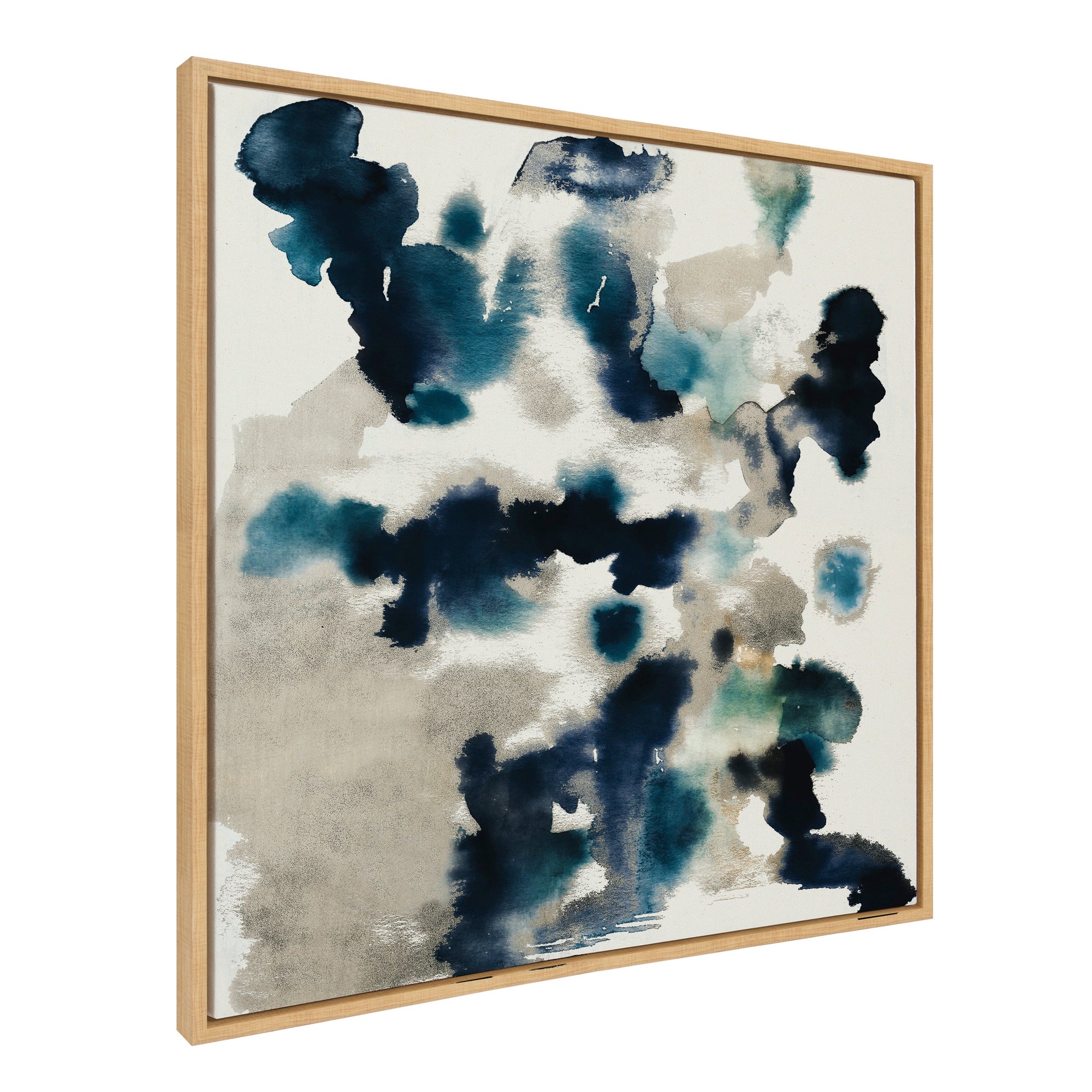 Sylvie Gilded Watercolor Framed Canvas by kateandlaurel - main product image for Resin Society