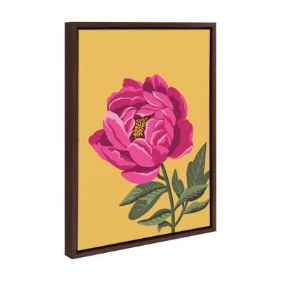 Sylvie Bright Peony Framed Canvas by kateandlaurel - product image 2 for Resin Society
