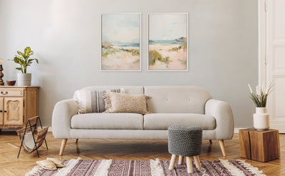 Sylvie Beaded Tranquil Landscape III and V Framed Canvas Art Set by Amy Lighthall