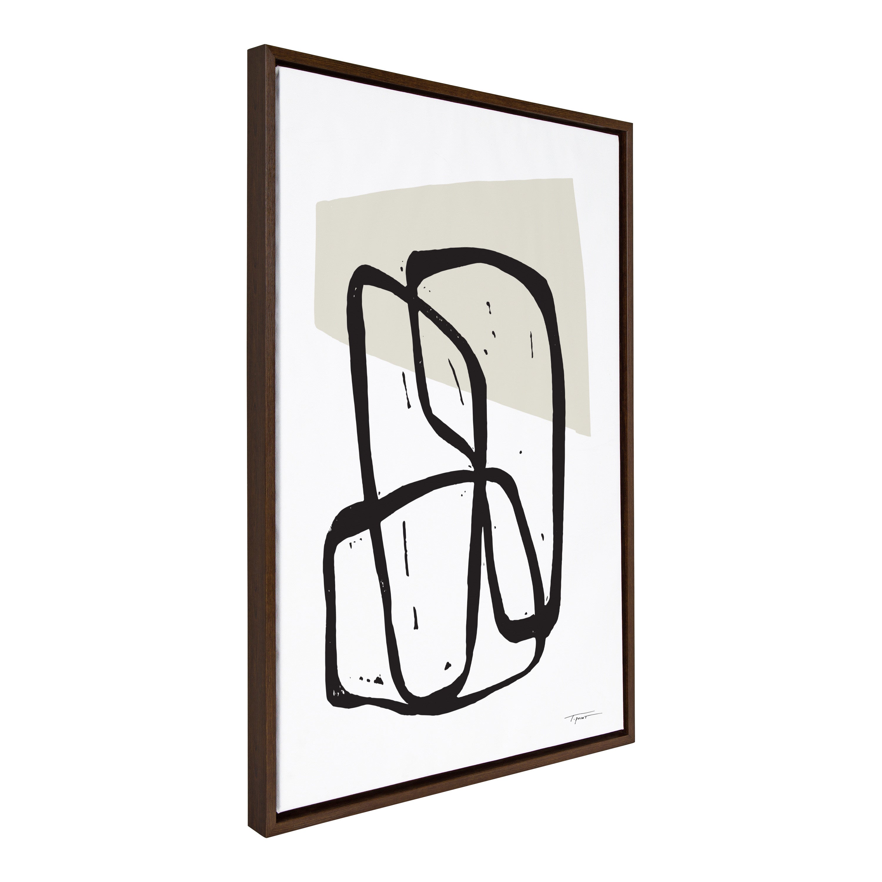 Sylvie Entangled Neutral Framed Canvas by kateandlaurel - product image 2 for Resin Society