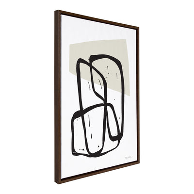 Sylvie Entangled Neutral Framed Canvas by kateandlaurel - product image 2 for Resin Society