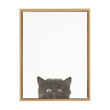 Sylvie Black Kitten Framed Canvas by Simon Te of Tai Prints by kateandlaurel - main product image for Resin Society
