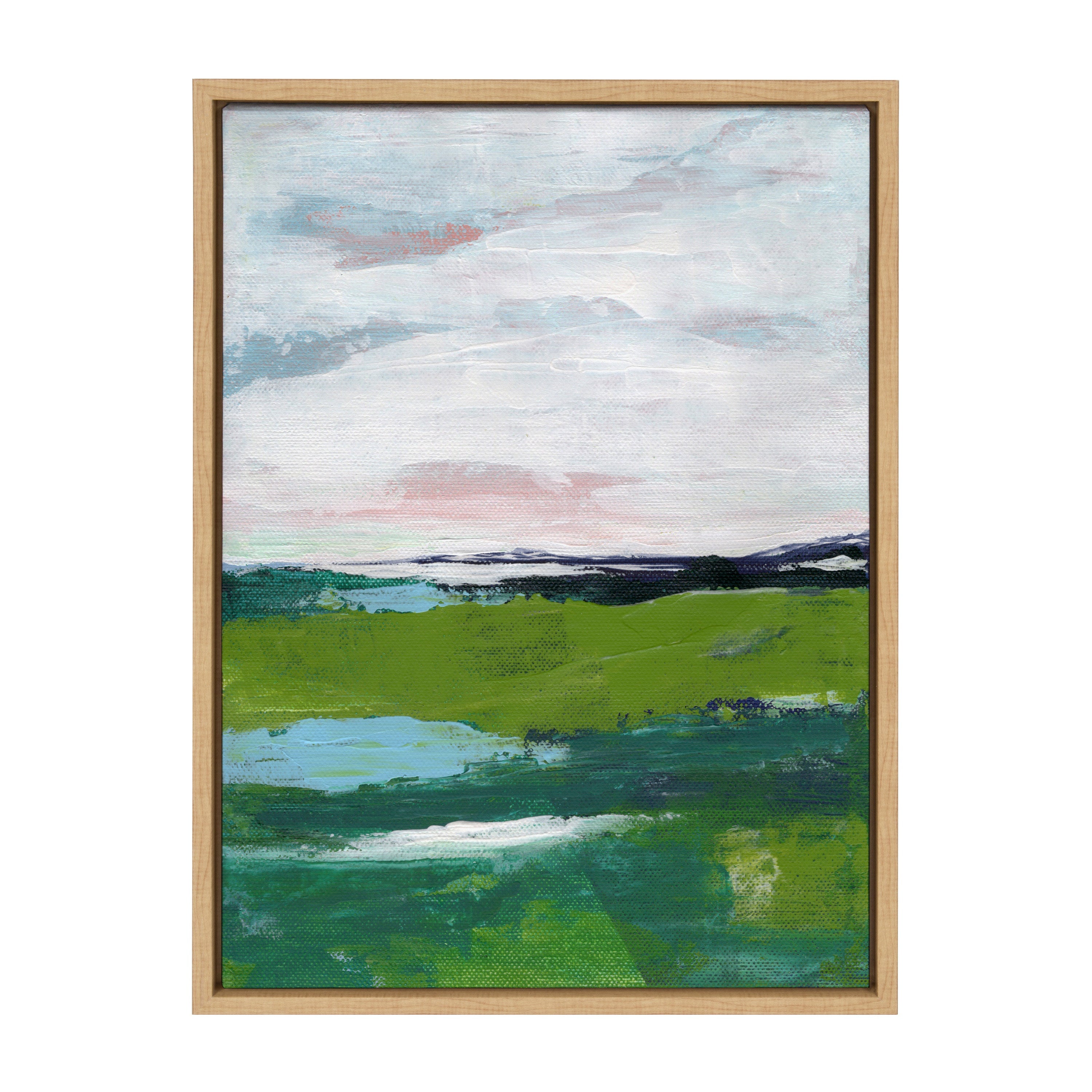 Sylvie Emerald Framed Canvas by Nikita Jariwala