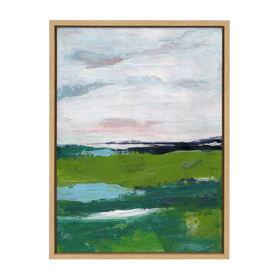 Sylvie Emerald Framed Canvas by Nikita Jariwala