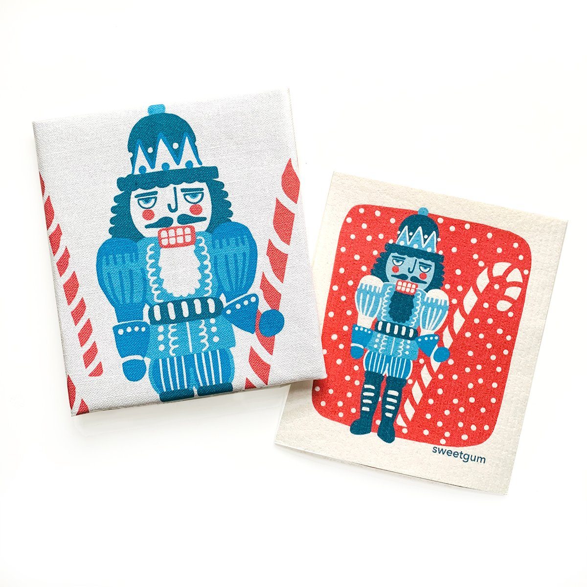 Nutcracker Tea Towel + 1 Swedish Dishcloth Bundle by sweetgum home, LLC - product image 2 for Resin Society