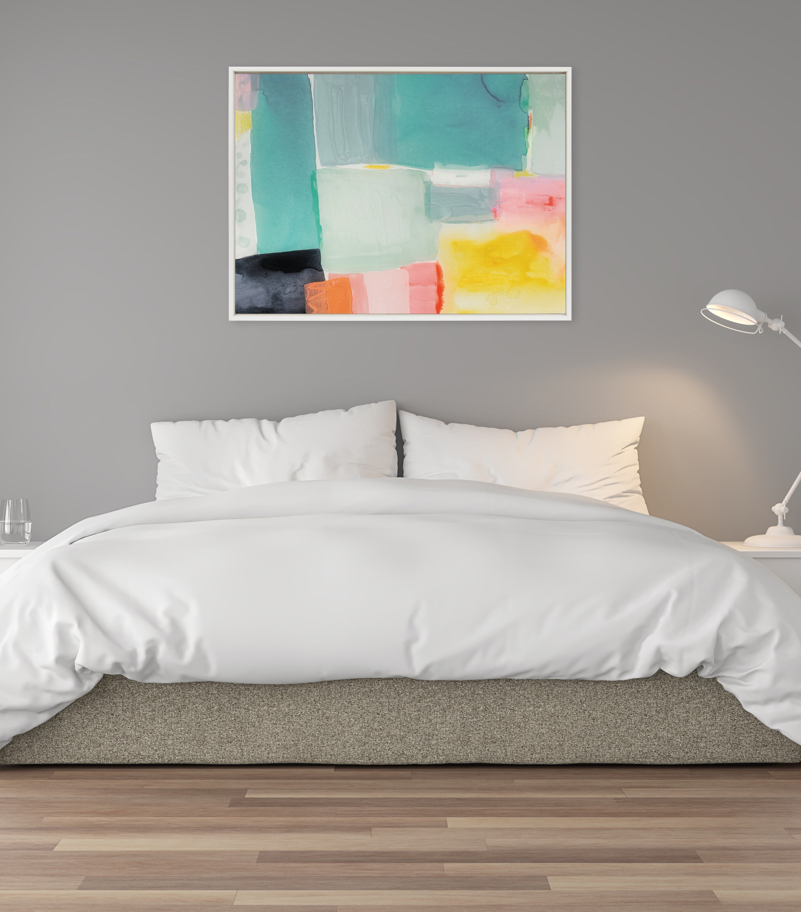 Sylvie United Colors I Framed Canvas by Amy Lighthall