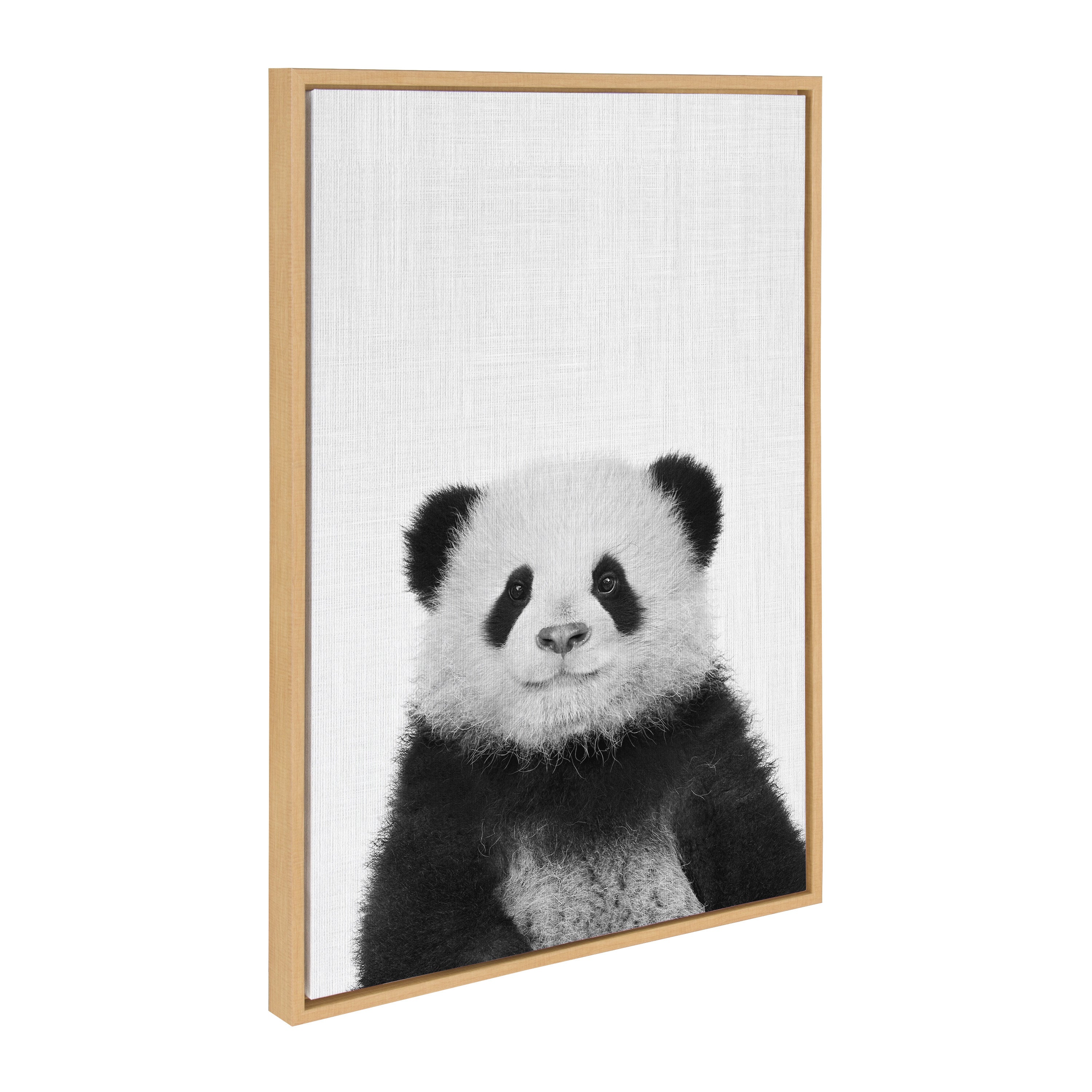 Sylvie Panda Framed Canvas by Simon Te Tai by kateandlaurel - product image 2 for Resin Society