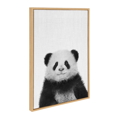 Sylvie Panda Framed Canvas by Simon Te Tai by kateandlaurel - product image 2 for Resin Society