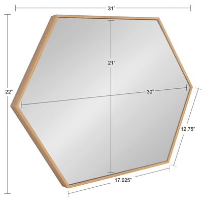 Rhodes Framed Hexagon Wall Mirror by kateandlaurel - product image 2 for Resin Society