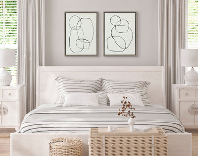 Sylvie Going in Circles Framed Textured Canvas Set