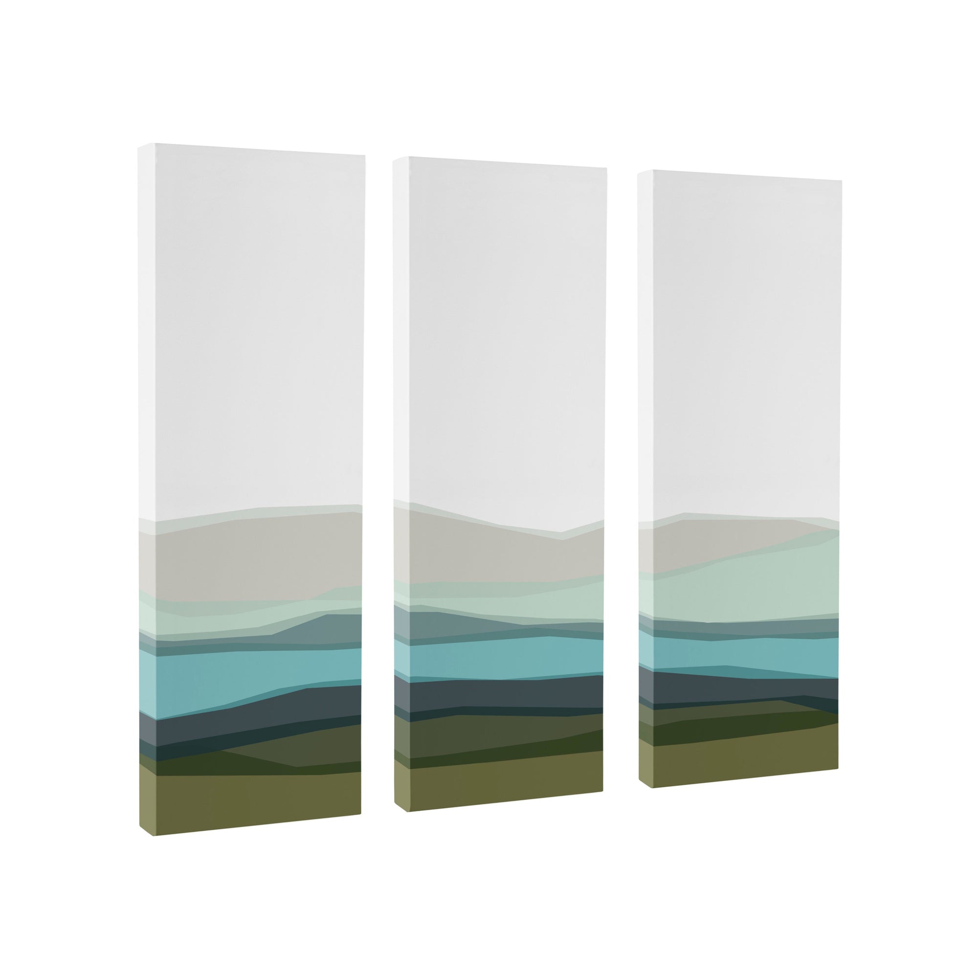 Abstract Blue Lake and Mountains Canvas Art Set by The Creative Bunch by kateandlaurel - product image 10 for Resin Society