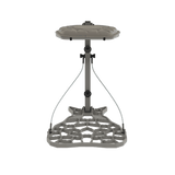 Helo Hang On Treestand by Novix Outdoors shown in classic black finish with aluminum platform and seat