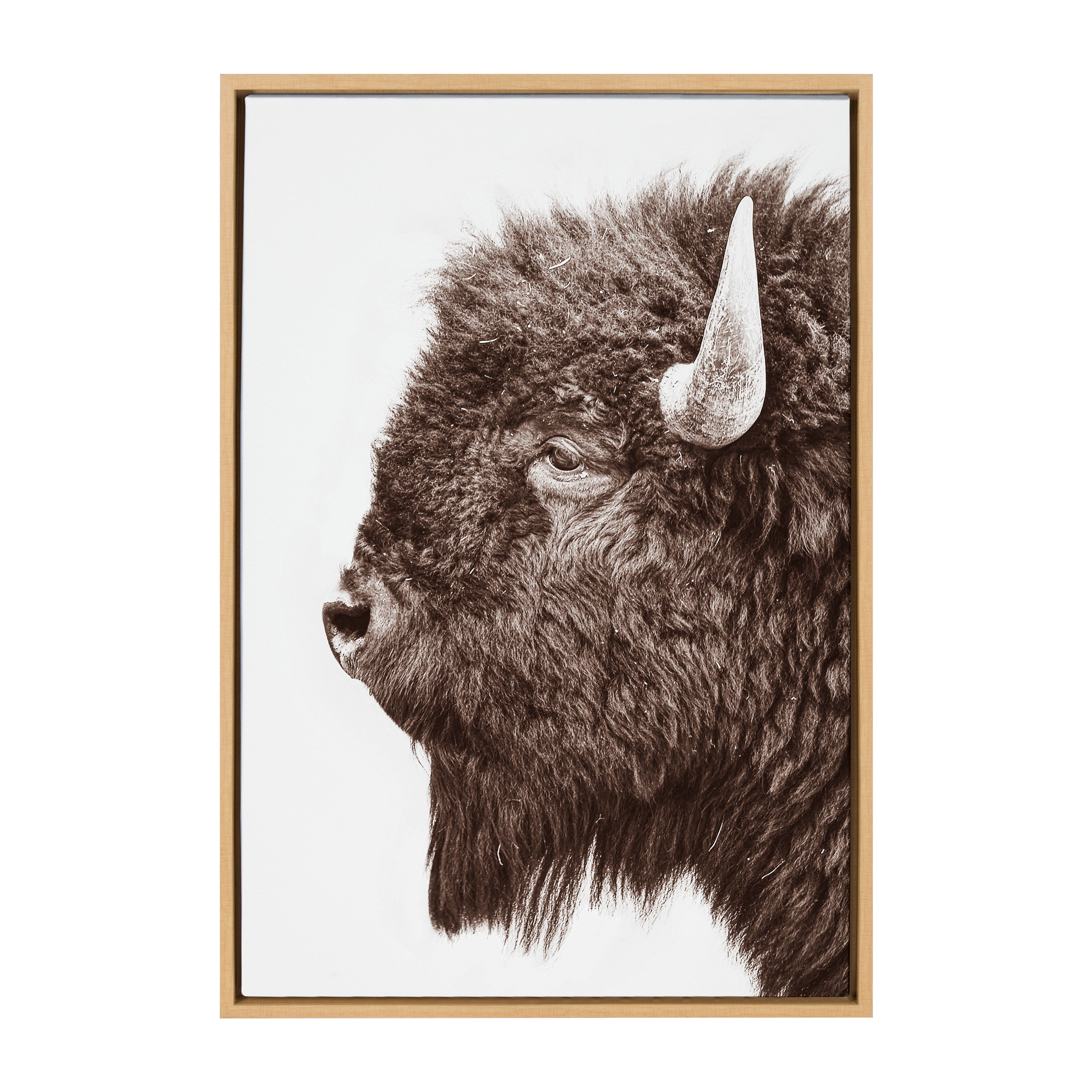 Sylvie Bison Profile Framed Canvas by Amy Peterson Art Studio