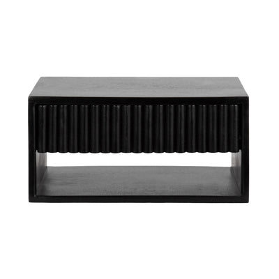 Reid Floating Wood Side Table with Open Storage