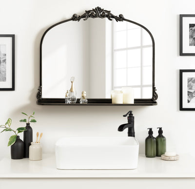 Arendahl Traditional Arch Mirror with Shelf by kateandlaurel - product image 14 for Resin Society