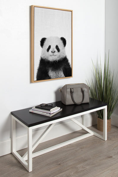 Sylvie Panda Framed Canvas by Simon Te Tai by kateandlaurel - product image 4 for Resin Society